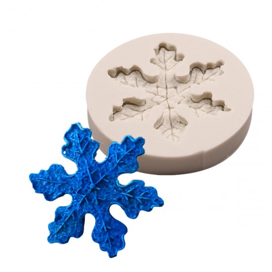 Christmas Snowflake Cake Chocolate Fondant Silicone Candy Mould Baking Mold Tool