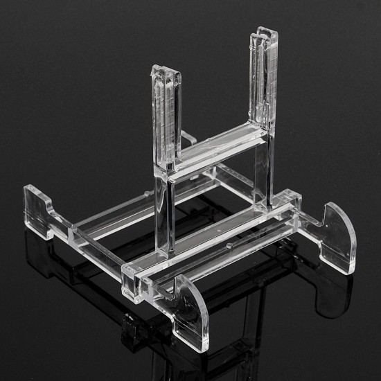 Clear Adjustable 3''-5'' Easel Jewelry Display Stand Plate Bowl Photo Frame Book Artwor Clear Adjustable 3''-5'' Easel Jewelry Display Stand Plate Bowl Photo Frame Book Artwor