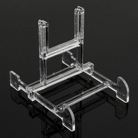 Clear Adjustable 3''-5'' Easel Jewelry Display Stand Plate Bowl Photo Frame Book Artwor Clear Adjustable 3''-5'' Easel Jewelry Display Stand Plate Bowl Photo Frame Book Artwor