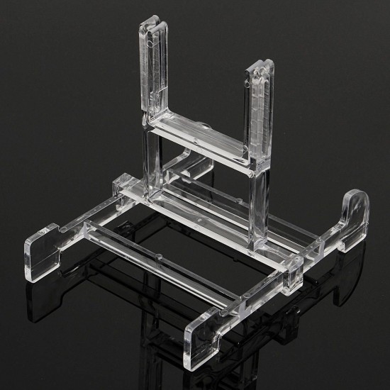 Clear Adjustable 3''-5'' Easel Jewelry Display Stand Plate Bowl Photo Frame Book Artwor Clear Adjustable 3''-5'' Easel Jewelry Display Stand Plate Bowl Photo Frame Book Artwor