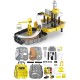 Construction Toys Sets Children's Construction Engineering Set Collection Model Vehicles Metal Tractor Toys Including Tire Shape Track Station Boy Toy Gift