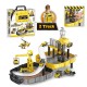 Construction Toys Sets Children's Construction Engineering Set Collection Model Vehicles Metal Tractor Toys Including Tire Shape Track Station Boy Toy Gift