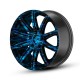 Cool Blue Fire Hydrographic Water Transfer Film Hydro Dipping DIP Print All Car Decorations