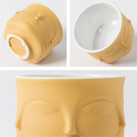 Creative Ceramic Face Flower Vase Art Planter Pot Office Home Decorations Holder Creative Ceramic Face Flower Vase Art Planter Pot Office Home Decorations Holder