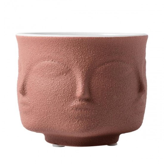 Creative Ceramic Face Flower Vase Art Planter Pot Office Home Decorations Holder