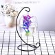 Creative Hanging Holder Crystal Terrarium Container Vase With Glass Ball Vase Pot Iron Stand Holder Decorations