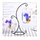 Creative Hanging Holder Crystal Terrarium Container Vase With Glass Ball Vase Pot Iron Stand Holder Decorations