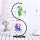 Creative Hanging Holder Crystal Terrarium Container Vase With Glass Ball Vase Pot Iron Stand Holder Decorations