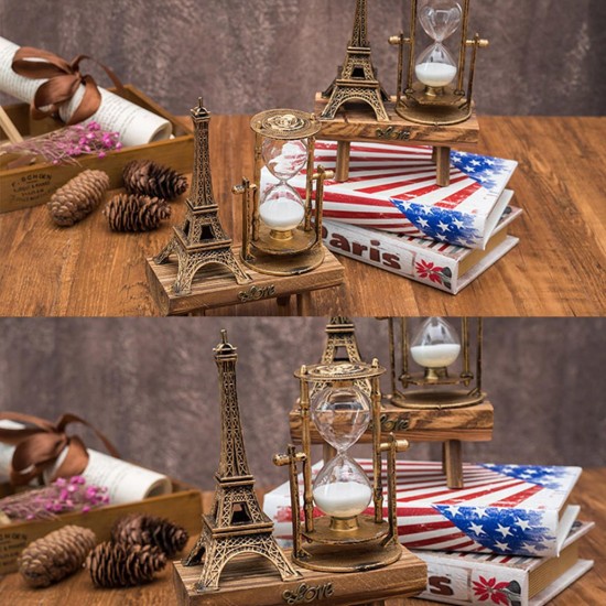 Creative Retro Tower Wooden Hourglass Decorations Ornaments Paris Sandglass Eiffel Tower Creative Retro Tower Wooden Hourglass Decorations Ornaments Paris Sandglass Eiffel Tower