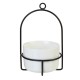 Creative Simple Dome Hanging Basin Ceramic Wrought Iron Flower Stand Flower Pot