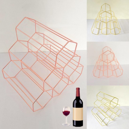 Creative Triangle 6 Bottle Wine Shelf Rack Organizer Storage Holder Home Kitchen Bar Decor Creative Triangle 6 Bottle Wine Shelf Rack Organizer Storage Holder Home Kitchen Bar Decor