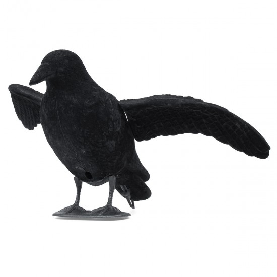 Crow Hunting Decoy Scare Bird Away Scarecrow Realistic Animal Scarer Decoration