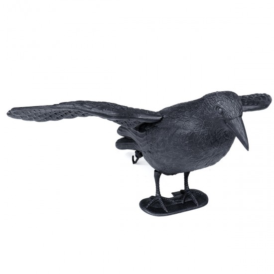 Crow Hunting Decoy Scare Bird Away Scarecrow Realistic Animal Scarer Decorations