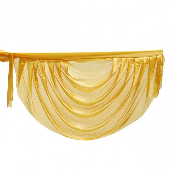 Customized Gold Ice Silk Satin Wedding Backdrop Swags Curtain Party Stage Wedding Decor Supplies Customized Gold Ice Silk Satin Wedding Backdrop Swags Curtain Party Stage Wedding Decor Supplies
