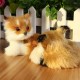 Cute Plush Stuffed Little Animal Sitting Sleeping Simulation Toy Animal Birthday Gift Home Decorations