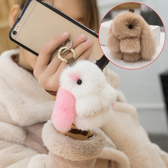 Cute Rabbit Key Chain Soft Bunny Fluffy Doll Bag Pendant Car Keyring Cute Rabbit Key Chain Soft Bunny Fluffy Doll Bag Pendant Car Keyring