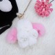 Cute Rabbit Key Chain Soft Bunny Fluffy Doll Bag Pendant Car Keyring