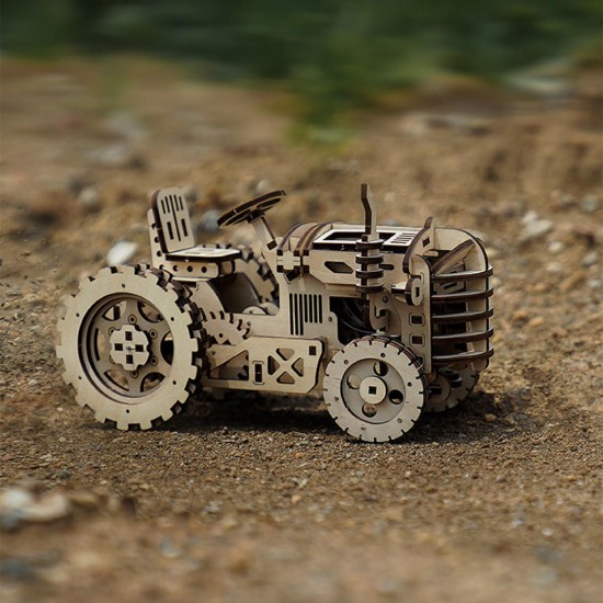 DIY 3D Wooden Tractor Puzzle Model Kit Mechanical Gears Brain Teaser Desktop Decorations Birthday Gift DIY 3D Wooden Tractor Puzzle Model Kit Mechanical Gears Brain Teaser Desktop Decorations Birthday Gift