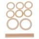 DIY Craft Cord Yarn Natural Cotton Wooden Bead Kit Tapestry Macrame Wall Hanging DIY Craft Cord Yarn Natural Cotton Wooden Bead Kit Tapestry Macrame Wall Hanging
