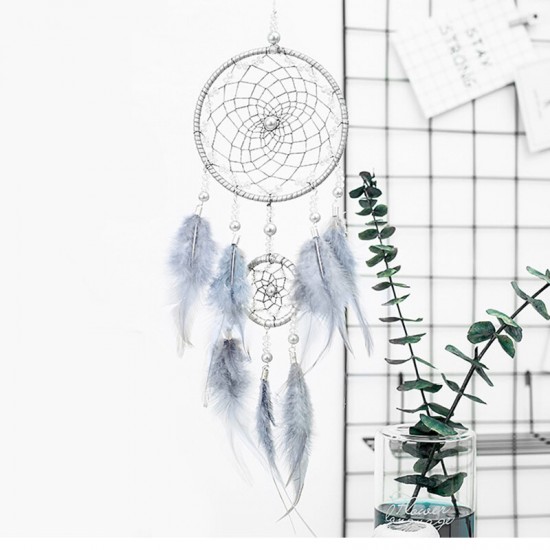 DIY Dream Catcher Wall Decor Blue Feather Handmade Dreamcatcher for Bedroom DIY Dream Catcher Wall Decor Blue Feather Handmade Dreamcatcher for Bedroom