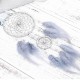 DIY Dream Catcher Wall Decor Blue Feather Handmade Dreamcatcher for Bedroom DIY Dream Catcher Wall Decor Blue Feather Handmade Dreamcatcher for Bedroom