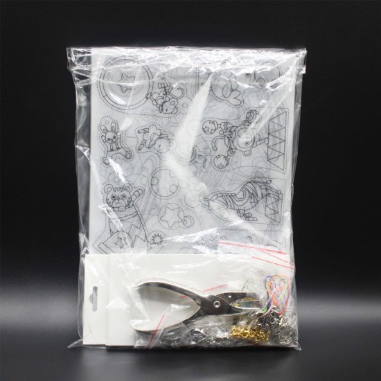 DIY Heat Shrink Plastic Sheet Kit Shrinky Art Paper Hole Punch Keychains Pencils Materials
