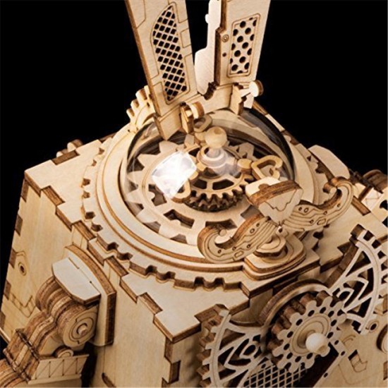 DIY Model 3D Puzzle Music Box Wooden Craft Kit Robot Machinarium Toys with Light Handmade Gift DIY Model 3D Puzzle Music Box Wooden Craft Kit Robot Machinarium Toys with Light Handmade Gift