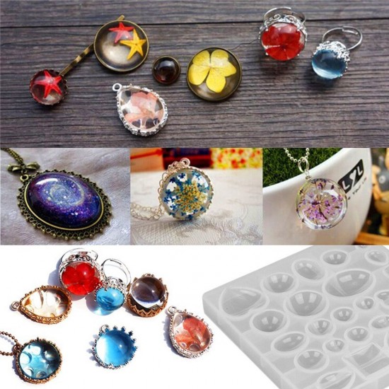 DIY Resin Casting Molds Silicone Jewelry Pendant Craft Making Mould Pendant Tray DIY Resin Casting Molds Silicone Jewelry Pendant Craft Making Mould Pendant Tray