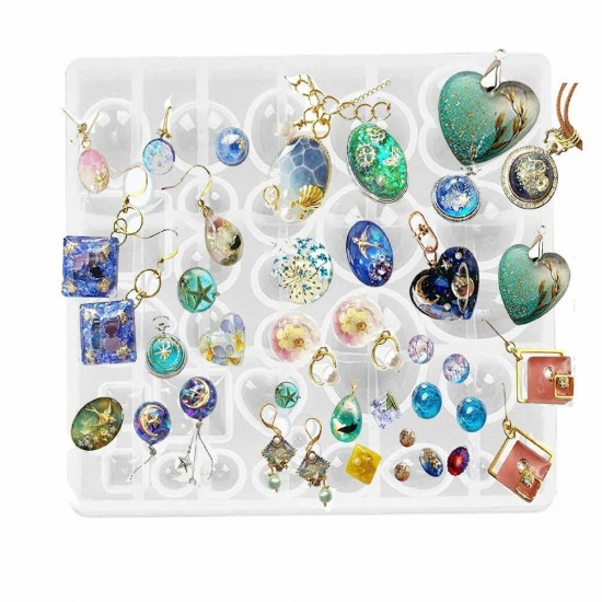 DIY Resin Casting Molds Silicone Jewelry Pendant Craft Making Mould Pendant Tray DIY Resin Casting Molds Silicone Jewelry Pendant Craft Making Mould Pendant Tray