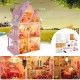 DIY Wooden Dolls House Doll House LED Light Miniature Dollhouse w/ Furniture Doll House Accessories DIY Wooden Dolls House Doll House LED Light Miniature Dollhouse w/ Furniture Doll House Accessories