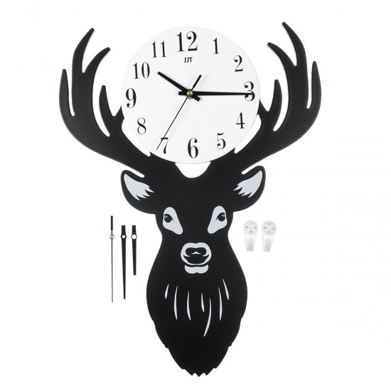 Deer Head Wall Clock Density Fibreboard Home Living Room Nordic Minimalist Deer Head Wall Clock Density Fibreboard Home Living Room Nordic Minimalist