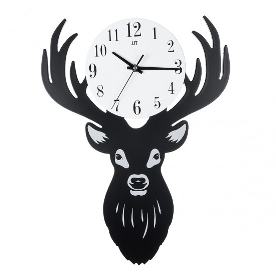 Deer Head Wall Clock Density Fibreboard Home Living Room Nordic Minimalist Deer Head Wall Clock Density Fibreboard Home Living Room Nordic Minimalist