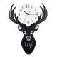 Deer Head Wall Clock Density Fibreboard Home Living Room Nordic Minimalist