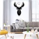 Deer Head Wall Clock Density Fibreboard Home Living Room Nordic Minimalist Deer Head Wall Clock Density Fibreboard Home Living Room Nordic Minimalist