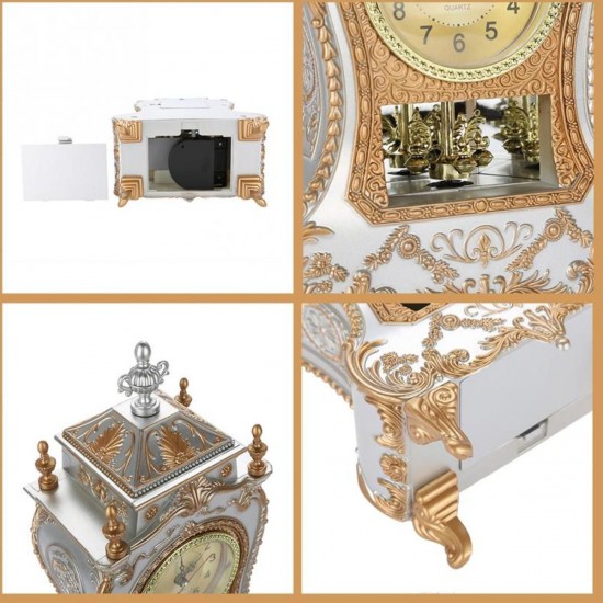 Desk Pendulum Alarm Clock Vintage Clock Classical Cabinet Creative Imperial Furnishing Sit Pendulum Clock
