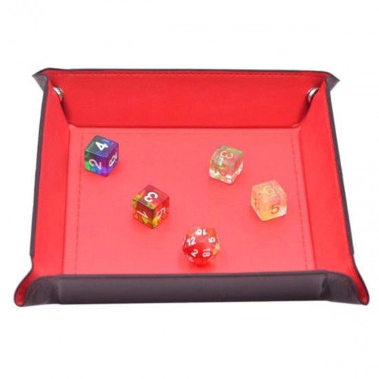 PU Tabletop RPG Foldable Dice Holder Storage Box For DnD Board Games