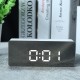 Digital LED Mirror Alarm Clock Bedside Table Time with Thermometer Calendar USB