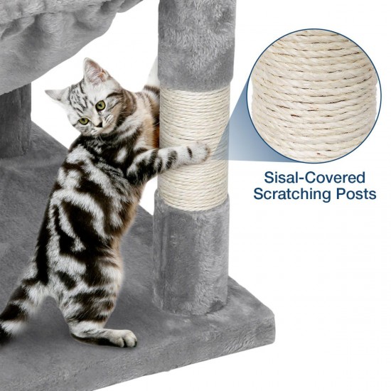 Domestic Delivery Big Cat Tree Tower Condo Furniture Scratch Post Cat Jumping Toys for Kittens Pet House Play