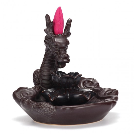 Dragon Smog Ceramic Incense Burner Tea Ceremony With Gift Box and 10pcs Cones