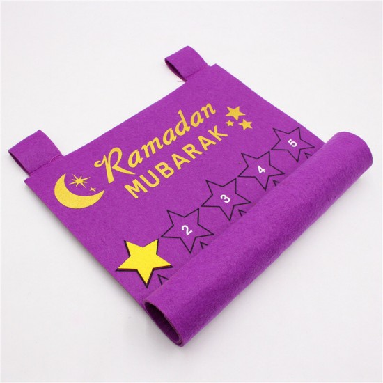 EID Mubarak Felt Calendar Ramadan Kareem Countdown For Eid Party Decor