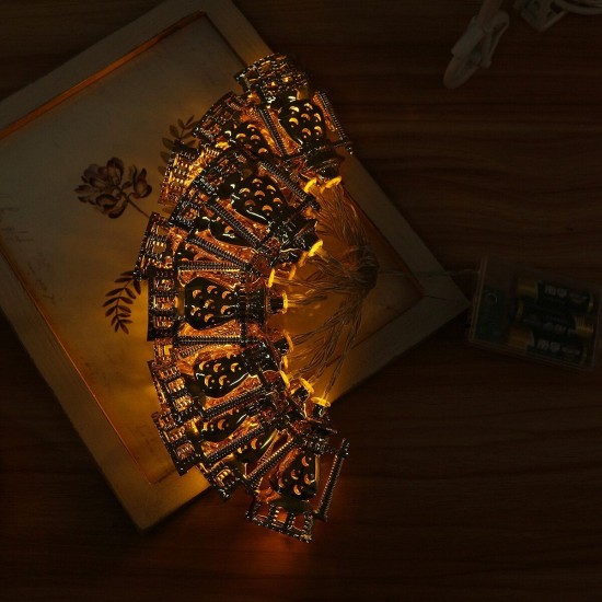 Eid Mubarak Ramadan LED Lamp Strings Golden Castle Moon Lights Decor Eid Mubarak Ramadan LED Lamp Strings Golden Castle Moon Lights Decor