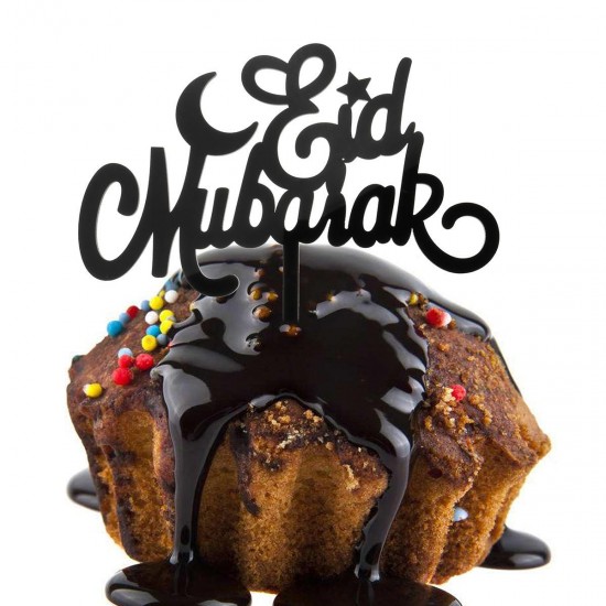 Eid Mubarak Ramadan Wedding Cake Topper Islam Glitter Hajj Decorations