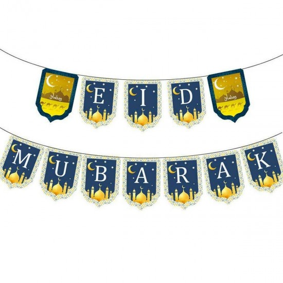 Eid Ramadan Mubarak Ramadan Bunting Banners Balloon Islam Festival Decor Party