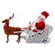 Electric Riding Deer Santa Claus Doll Walking Music Doll Santa Claus Music Deer Cart Gift Christmas Decorations