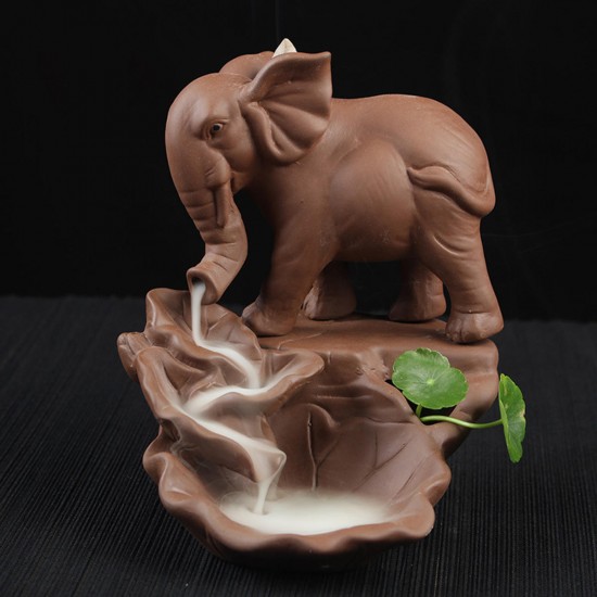 Elephant Backflow Incense Burner Holder Censer Ceramic Home Decorations Elephant Backflow Incense Burner Holder Censer Ceramic Home Decorations
