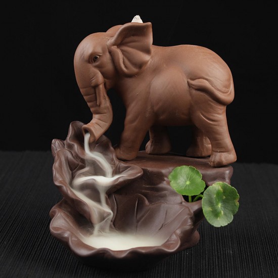 Elephant Backflow Incense Burner Holder Censer Ceramic Home Decorations Elephant Backflow Incense Burner Holder Censer Ceramic Home Decorations