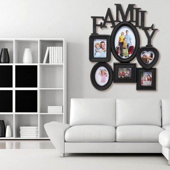 Family Photo Frame Wall Hanging 6 Pictures Memory Holder Display Home Decorations Family Photo Frame Wall Hanging 6 Pictures Memory Holder Display Home Decorations