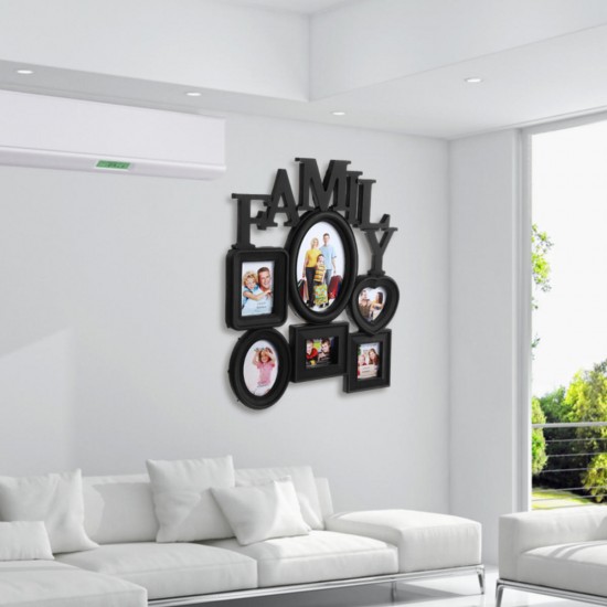 Family Photo Frame Wall Hanging 6 Pictures Memory Holder Display Home Decorations Family Photo Frame Wall Hanging 6 Pictures Memory Holder Display Home Decorations