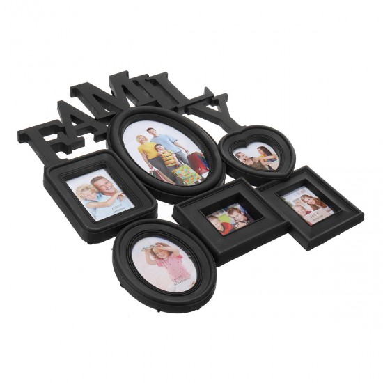 Family Photo Frame Wall Hanging 6 Pictures Memory Holder Display Home Decorations Family Photo Frame Wall Hanging 6 Pictures Memory Holder Display Home Decorations