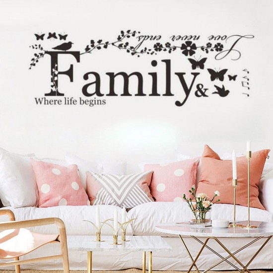 Family Quote Life Love Wall Sticker Removable Art Vinyl Home Decal Decor